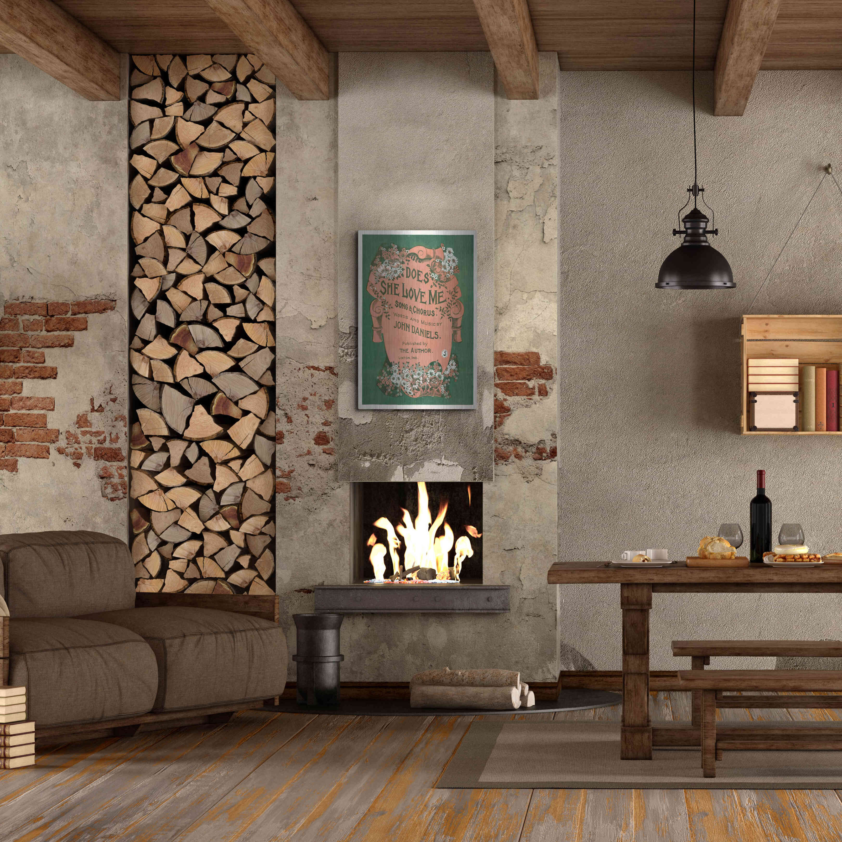 Luxe Metal Art 'Does She Love Me (1899)' By Epic P " Does She Love Me